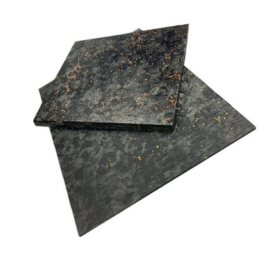 Marmoreffekt geschmiedetes zusammengesetztes Carbonfaserblech mit Kupferpulver und Goldfolie