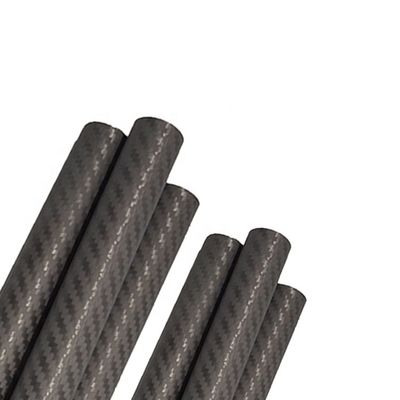 200° Wärmebeständige Kohlenstofffaserstäbe 3k Twill Kurvrohranschlüsse für den Markt