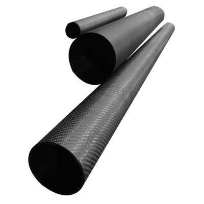 3K-Muster-Kohlenstofffaserröhre für unter 120 °C in Matte-Finixierung 180 mm 200 mm 230 mm