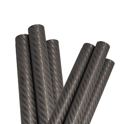 3k Twill Oberfläche hohe Zugfestigkeit Kohlenstofffaserröhre für industrielle Anwendungen