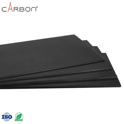 12K-Muster-Thermoplastische Carbonfaser-Blattplatte für Bogenunterstützung in schwarzer Farbe