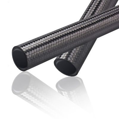 Luftfahrt 100% Kohlenstofffaser Massivrohr 3K Twill Rundrohr für Drohnenzubehör