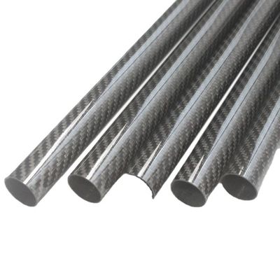 Produktionszeit 35-45 Tage 40 mm OD Rundkohlenstoffröhre 3,5 m Matte Kohlenstofffaserröhre