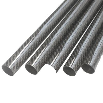 Produktionszeit 35-45 Tage 40 mm OD Rundkohlenstoffröhre 3,5 m Matte Kohlenstofffaserröhre