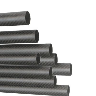 Produktionszeit 35-45 Tage 40 mm OD Rundkohlenstoffröhre 3,5 m Matte Kohlenstofffaserröhre