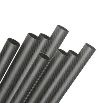 Produktionszeit 35-45 Tage 40 mm OD Rundkohlenstoffröhre 3,5 m Matte Kohlenstofffaserröhre