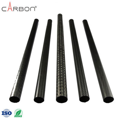 Hohe Festigkeit Schwarze Farbe Tarnung Carbonfaser Tube mit 0,001% N-Gehalt