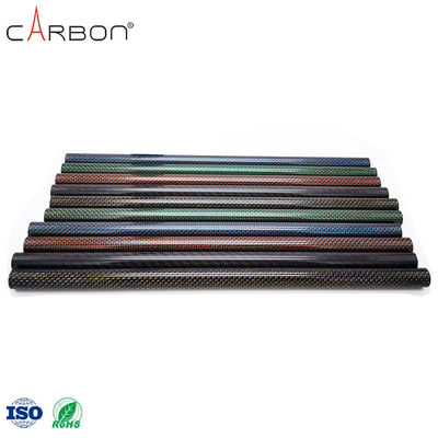 Metalldetektor Kohlenstofffaser 3K Zelt Twill Tube in Rot Silber Blau oder Metallfarbe
