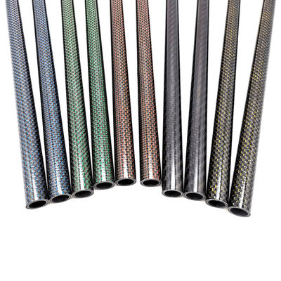 Metalldetektor Kohlenstofffaser 3K Zelt Twill Tube in Rot Silber Blau oder Metallfarbe