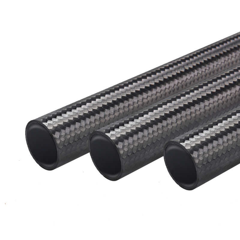 Luftfahrt 100% Kohlenstofffaser Massivrohr 3K Twill Rundrohr für Drohnenzubehör