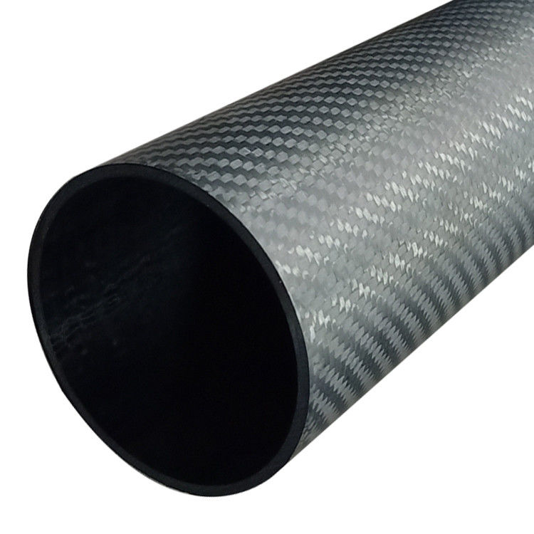 3K-Muster-Kohlenstofffaserröhre für unter 120 °C in Matte-Finixierung 180 mm 200 mm 230 mm