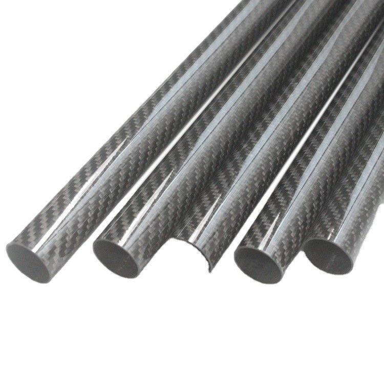 Produktionszeit 35-45 Tage 40 mm OD Rundkohlenstoffröhre 3,5 m Matte Kohlenstofffaserröhre