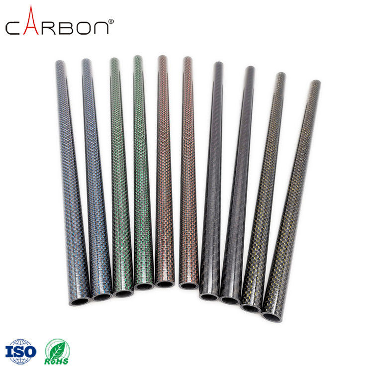 Metalldetektor Kohlenstofffaser 3K Zelt Twill Tube in Rot Silber Blau oder Metallfarbe